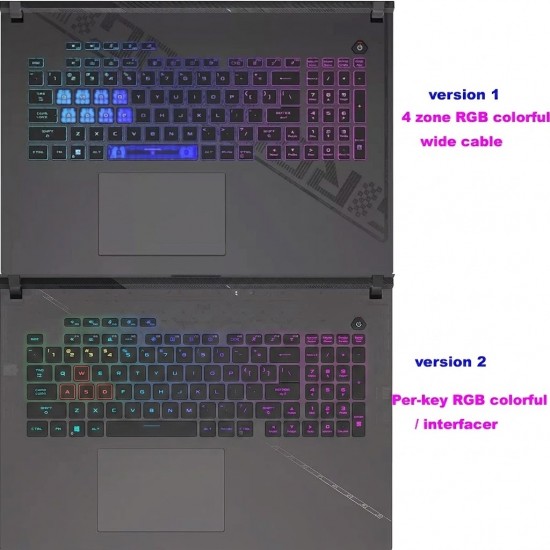 Tastatura Laptop Gaming, Asus, ROG Strix G18 G814J, G814JU, G814JV, G814JI, G814JVR, G814JZR, G814JZR, iluminata, RGB 4 Zone, neagra, layout US