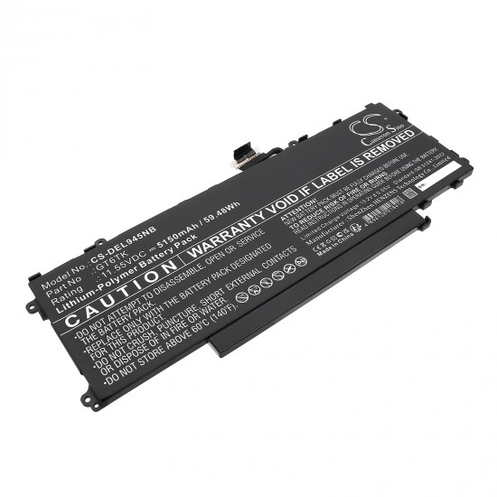 Baterie compatibila Laptop 2-in-1, Dell, Latitude 9440, P166G, P166G001, GT6TK, 0GT6TK, CS-DEL945NB, 11.55V, 5150mAh, 59.48Wh