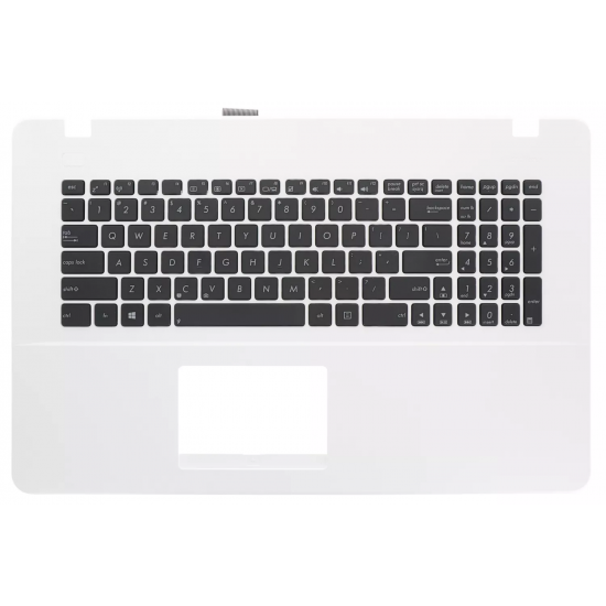 Carcasa superioara cu tastatura palmrest Laptop, Asus, A751M, A751MA, A751M, 90NB04I2-R31US0, 13NB04I2P04011-1, alba, layout US