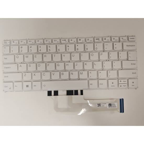 Tastatura Laptop, Lenovo, ThinkBook 13s G2 ARE Type 20WC, iluminata, alba, layout US