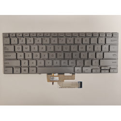 Tastatura Laptop, Asus, ZenBook Flip 14 UM462D, UM462D, iluminata, argintie, layout US