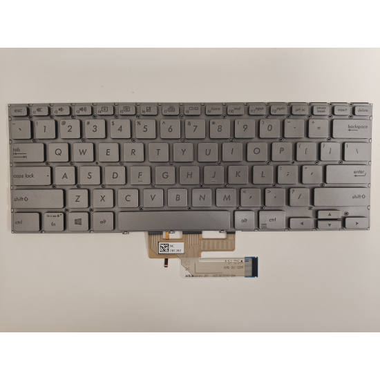 Tastatura Laptop, Asus, ZenBook Flip 14 UM462D, UM462D, iluminata, argintie, layout US