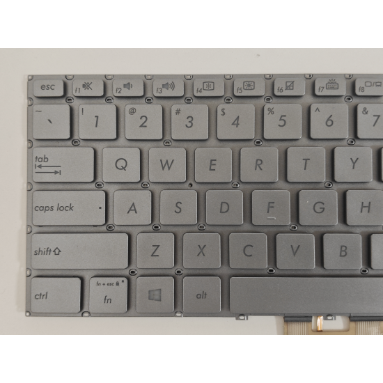 Tastatura Laptop, Asus, ZenBook Flip 14 UM462D, UM462D, iluminata, argintie, layout US