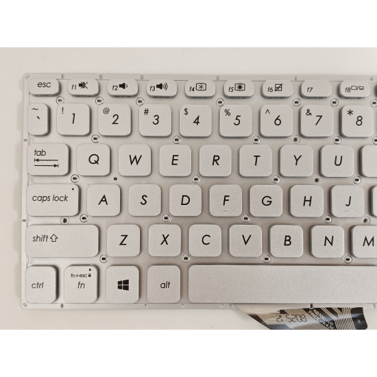 Tastatura compatibila Laptop, Asus, VivoBook S15 K530U, K530UA, argintie, layout US
