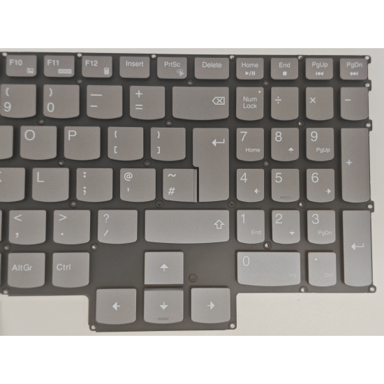 Tastatura Laptop, Lenovo, Legion 5 Pro-16ACH6 Type 82JS, iluminata, RGB 20 pini, gri, layout UK