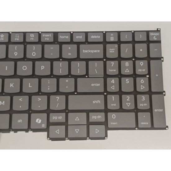 Tastatura Laptop, Lenovo, IdeaPad Pro 5 16ASP10 Type 83LS, iluminata, gri deschis, layout US