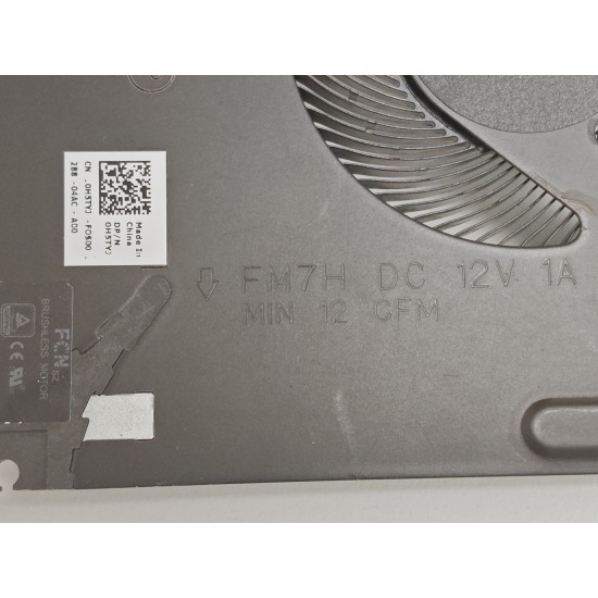 Cooler procesor Laptop, Dell, Alienware M17 R3, P45E, P45E001, 0H5TYJ, H5TYJ, DFS240012BK06-FM7H, EG50061S1-1C010-S9A, DC28000ROSL, 12V, 1A, CPU