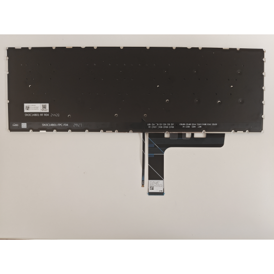 Tastatura Laptop, Lenovo, IdeaPad Slim 5 16AHP10 Type 83HW, iluminata, gri, layout US