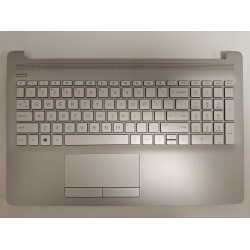 Carcasa superioara cu tastatura palmrest Laptop, HP, 250 G7, 255 G7, TPN-C135, TPN-C136, L32368-002, L33339-002, AP29M000A61, 7H2230, argintie, layout US