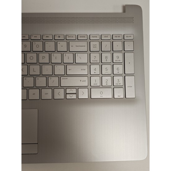 Carcasa superioara cu tastatura palmrest Laptop, HP, 15-DR, L32368-002, L33339-002, AP29M000A61, 7H2230, argintie, layout US