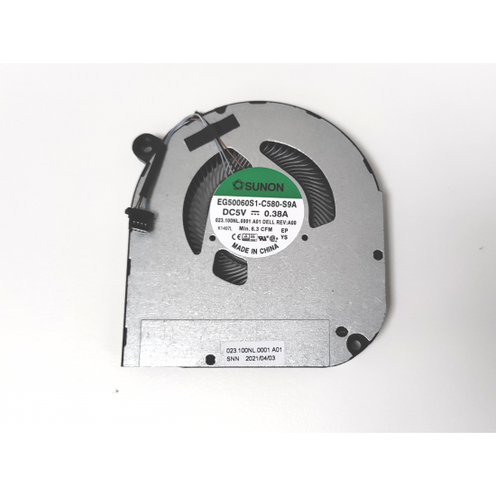 Cooler placa video Laptop, Dell, Inspiron 16 Plus 7610, P107F, P107F001, RTX 3060, 5CXK8, 05CXK8, EG50060S1-C580-S9A, 023.100NL.0001, BN6508S5H-000P, 023.100NL.0011, 5V, 0.38A, GPU