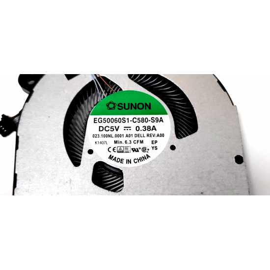 Cooler placa video Laptop, Dell, Inspiron 16 Plus 7610, P107F, P107F001, RTX 3060, 5CXK8, 05CXK8, EG50060S1-C580-S9A, 023.100NL.0001, BN6508S5H-000P, 023.100NL.0011, 5V, 0.38A, GPU