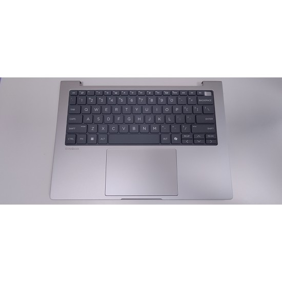 Carcasa superioara cu tastatura palmrest Laptop, HP, EliteBook 8 G1i, P34591-001, 6070B2394903, 6053B2313201, 6054B3102401, iluminata, argintie, layout US