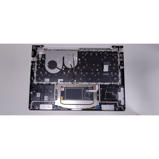 Carcasa superioara cu tastatura palmrest Laptop, HP, EliteBook 8 G1i, P34591-001, 6070B2394903, 6053B2313201, 6054B3102401, iluminata, argintie, layout US