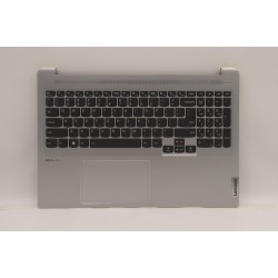 Carcasa superioara cu tastatura palmrest Laptop, Lenovo, IdeaPad 5 Pro 16ARH7 Type 82SN, 5CB1H95406, 5CB1H95432, HQ20721723000, HQ21840042000, iluminata, Cloud Grey, layout US