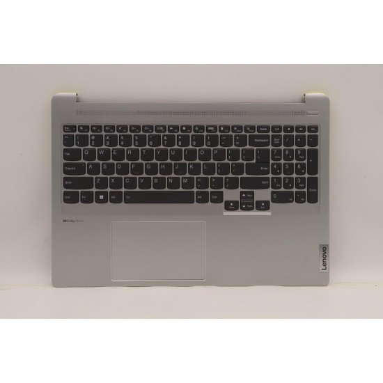 Carcasa superioara cu tastatura palmrest Laptop, Lenovo, IdeaPad 5 Pro 16IAH7 Type 82SK, 5CB1H95406, 5CB1H95432, HQ20721723000, HQ21840042000, iluminata, Cloud Grey, layout US