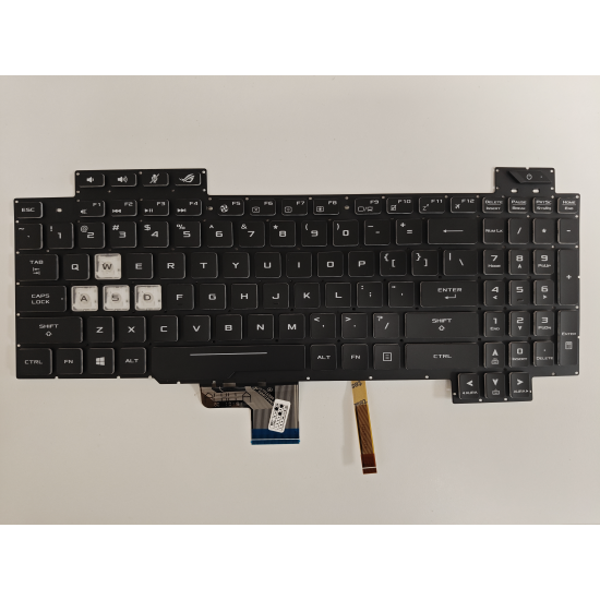 Tastatura Laptop Gaming, Asus, ROG Strix GL704G, GL704GM, GL704GS, GL704GV, GL704GW , iluminata, RGB 4 Zone, neagra, us