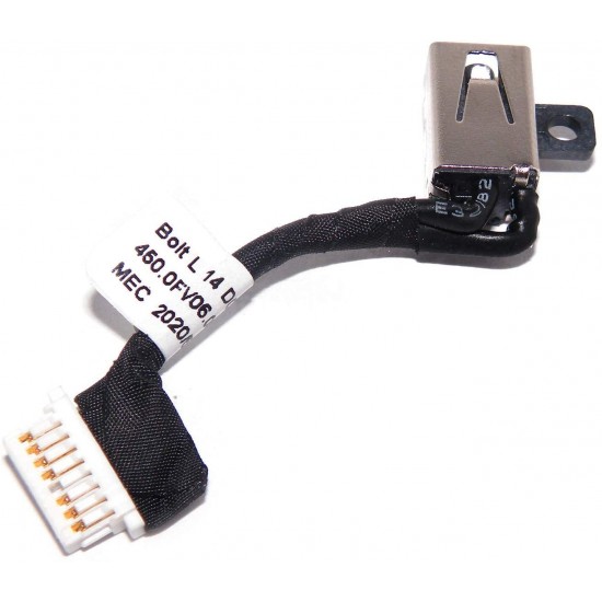 Mufa alimentare Laptop, Dell, Latitude 3500, P86F, P86F001, TM5N3, 0TM5N3, 450.0FV06.0011, Bold L14 DC IN Cable, 8 pini, 3.5cm