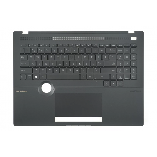 Carcasa superioara cu tastatura palmrest Laptop, Asus, ProArt StudioBook 16 H7600H, H7600HM, 90NB0TS1-R30US0, 3AEXFTAJN00, W7600H3A-2B, iluminata, neagra, layout US