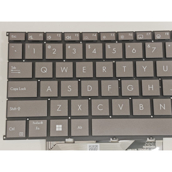 Tastatura compatibila Laptop, Asus, Zenbook S14 UX5406S, UX5406SA, iluminata, gri metalizat, layout US