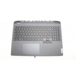 Carcasa superioara cu tastatura palmrest Laptop, Lenovo, Legion Pro 7 16IRX8 Type 82WR, 5CB1L10762, 5CB1L09933, AP2V3000100, AP2V3000110, AP2V3000120, AM2V3000700, iluminata, neagra, layout US