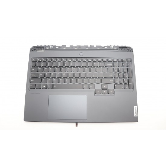Carcasa superioara cu tastatura palmrest Laptop, Lenovo, Legion Pro 7 16IRX8 Type 82WR, 5CB1L10762, 5CB1L09933, AP2V3000100, AP2V3000110, AP2V3000120, AM2V3000700, iluminata, neagra, layout US