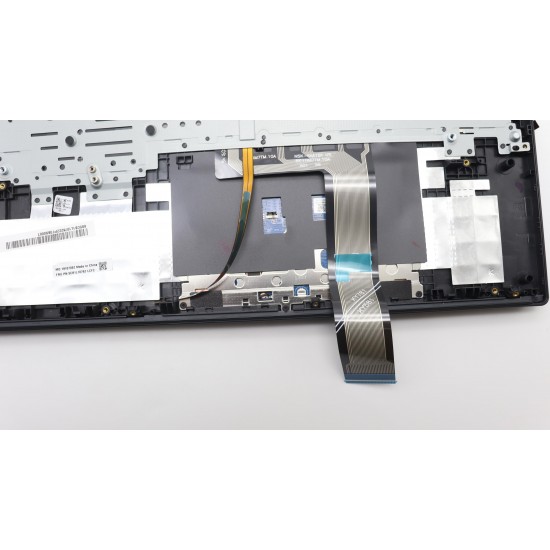 Carcasa superioara cu tastatura palmrest Laptop, Lenovo, Legion Pro 7 16IRX8 Type 82WR, 5CB1L10762, 5CB1L09933, AP2V3000100, AP2V3000110, AP2V3000120, AM2V3000700, iluminata, neagra, layout US