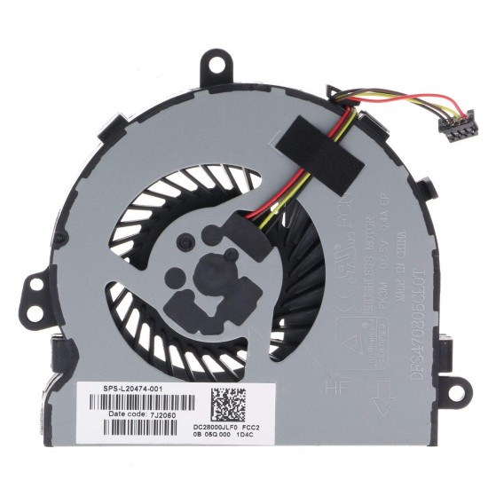 Cooler laptop, HP, 15G-DR, L20474-001, L24581-001, DFS470805CL0T, DC28000JLF0, UMA, 5V, 0.4A