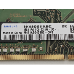 Memorie ram Laptop Samsung, 16GB DDR4, 1Rx8, PC4-3200AA, 3200Mhz, M471A2G43BB2-CWE, PC4-25600, CL22, non-ECC, Unbuffered, sodimm, 260 pini