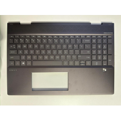 Carcasa superioara cu tastatura palmrest Laptop, HP, Envy X360 15-DS, 15M-DS, 15Z-DS, TPN-W143, L53987-001, HB2231, 46M0GBCSB001, 4600GB08001321617, iluminata, maronie, layout US