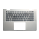 Carcasa superioara cu tastatura palmrest Laptop, HP, Envy X360 15-FH, 15Z-FH, TPN-C166, N47952-001, N49491-001, AM3VY000441, AM3VY000700, 7H2470, DJM20A3AD00100ET, DFK141673091312, argintie, layout US