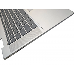 Carcasa superioara cu tastatura palmrest Laptop, HP, Envy X360 15-FH, 15Z-FH, TPN-C166, N47952-001, N49491-001, AM3VY000441, AM3VY000700, 7H2470, DJM20A3AD00100ET, DFK141673091312, argintie, layout US
