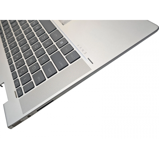 Carcasa superioara cu tastatura palmrest Laptop, HP, Envy X360 15-FH, 15Z-FH, TPN-C166, N47952-001, N49491-001, AM3VY000441, AM3VY000700, 7H2470, DJM20A3AD00100ET, DFK141673091312, argintie, layout US