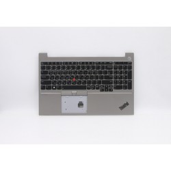 Carcasa superioara cu tastatura palmrest Laptop, Lenovo, Thinkpad E15 Gen 1 Type 20RD, 20RE, 5M10V16992, AM1D6000A00, AP10600A10, FA1D5000GX0, SN20U64300, PK131D71D05, argintie, layout US