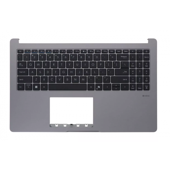 Carcasa superioara cu tastatura palmrest Laptop, Asus, ExpertBook P1, 90NX0881-R33US0, 90NX0881-R34UI3, 13NX0881P02X11 ,13N1-JZA0501, 13N1-JYA0131, 13N1-JZL0411, FR3021, P1503, P1503CVA, PQ6, argintie, layout US