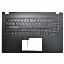 Carcasa superioara cu tastatura palmrest Laptop Gaming, MSI, Modern 15 B12HW, MS-15H2, 934441210361, E2P-5H2CXXX-M77, iluminata, neagra, layout US