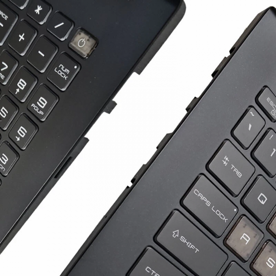 Carcasa superioara cu tastatura palmrest Laptop Gaming, MSI, Modern 15 B12M, B12MO, B13M, MS-15H1, 5H10313, 15H1C213, 934441210361, E2P-5H2CXXX-M77, iluminata, neagra, layout US