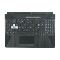 Carcasa superioara cu tastatura palmrest Laptop Gaming, Asus, TUF A15 FA506I, FA506II, FA506IV, FA506IH, 90NR03M1-R31IT0, 90NR03L1-R31IT0, 3BBKXTAJN10, iluminata, RGB, layout IT (italiana)