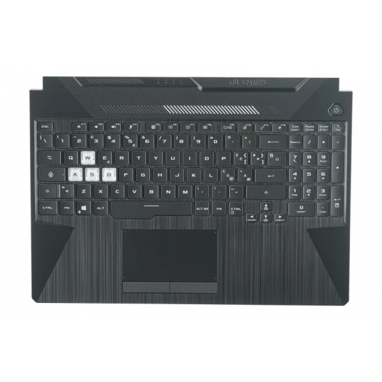 Carcasa superioara cu tastatura palmrest Laptop Gaming, Asus, TUF A15 FA506I, FA506II, FA506IV, FA506IH, 90NR03M1-R31IT0, 90NR03L1-R31IT0, 3BBKXTAJN10, iluminata, RGB, layout IT (italiana)
