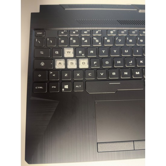 Carcasa superioara cu tastatura palmrest Laptop Gaming, Asus, TUF A15 FA506I, FA506II, FA506IV, FA506IH, 90NR03M1-R31IT0, 90NR03L1-R31IT0, 3BBKXTAJN10, iluminata, RGB, layout IT (italiana)