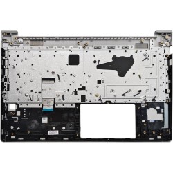 Carcasa superioara cu tastatura palmrest compatibila Laptop, HP, ProBook 450 G10, 455 G10, N45680-001, 4BX8TTATP70, iluminata, argintie, layout US