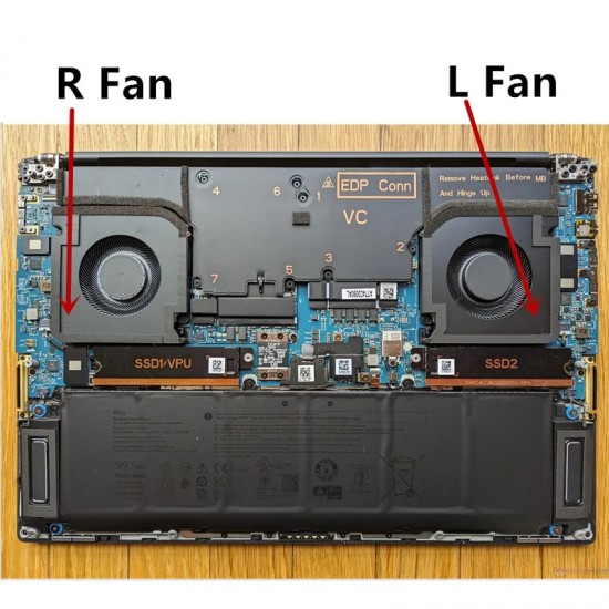 Cooler procesor Laptop, Dell, Precision 16 5680, P123F, P123F001, TM2DW, 0TM2DW, EG75070S1-C870-S9A, DC2800139S0, DC2800139SL, BAPA0810R5HY010, DC2800139VL, 5V, 0.37A, 5V, 0.5A, CPU