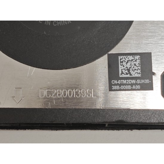 Cooler procesor Laptop, Dell, Precision 16 5680, P123F, P123F001, TM2DW, 0TM2DW, EG75070S1-C870-S9A, DC2800139S0, DC2800139SL, BAPA0810R5HY010, DC2800139VL, 5V, 0.37A, 5V, 0.5A, CPU