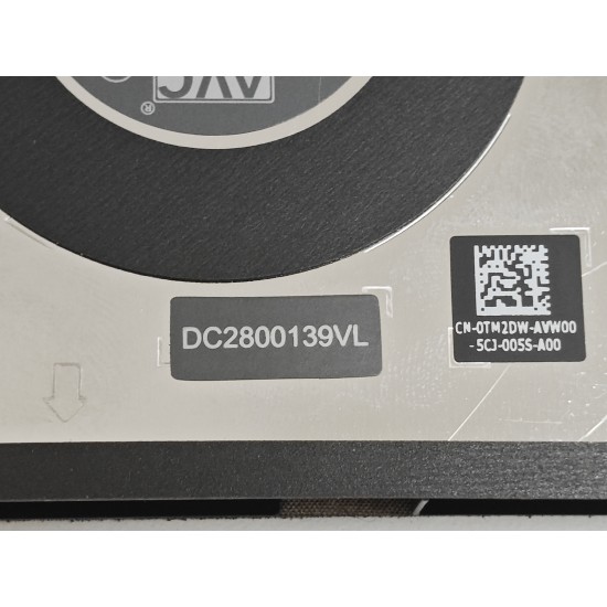 Cooler procesor Laptop, Dell, Precision 16 5680, P123F, P123F001, TM2DW, 0TM2DW, EG75070S1-C870-S9A, DC2800139S0, DC2800139SL, BAPA0810R5HY010, DC2800139VL, 5V, 0.37A, 5V, 0.5A, CPU