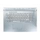 Carcasa superioara cu tastatura palmrest Laptop, Asus, ROG Strix G G731G, G731GU, 90NR01T6-R32US0, 13NR01Q6AP0201, 13N1-9BA0N01, G731GU-1F, iluminata RGB 4 Zone, Albastru Glaciar, layout US