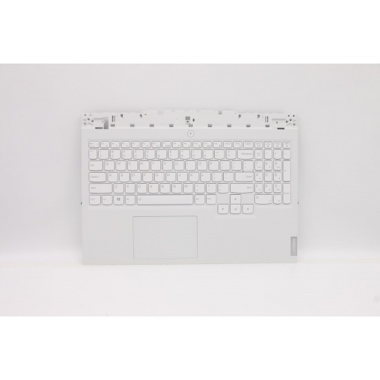 Carcasa superioara cu tastatura palmrest Laptop, Lenovo, Legion 5-15ITH6H Type 82JH, 5CB1D05094, 5CB1D05090, AP1ZT000340, iluminata, 4 pini, alba, layout US
