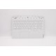 Carcasa superioara cu tastatura palmrest Laptop, Lenovo, Legion 5-15ITH6H Type 82JH, 5CB1D05094, 5CB1D05090, AP1ZT000340, iluminata, 4 pini, alba, layout US