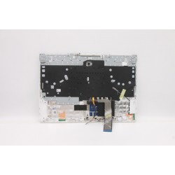 Carcasa superioara cu tastatura palmrest Laptop, Lenovo, Legion 5-15ITH6H Type 82JH, 5CB1D05094, 5CB1D05090, AP1ZT000340, iluminata, 4 pini, alba, layout US