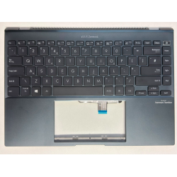 Carcasa superioara cu tastatura palmrest Laptop, Asus, ZenBook 1, 4X, UX5401EA, UX5401EAJ,  90NB0UQ1-R30UK0, 90NB0UQ1-R30US0, 90NB0VG4-R30US0, 90NB0WM1-R31US0, 13NB0UR0P01011, 13N1-DMA0211, 20210519N1P06UM54010QA, neagra, iluminata, 10 pini, layout UK