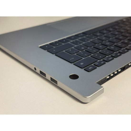 Carcasa superioara cu tastatura palmrest Laptop, Huawei MateBook D 15 BoB-WAE9P, Boh-WAQ9L, 37H98TCHUW0, KSL51661NJY, KSL51661NM0, 02452721, 09M022593A, silver, iluminata, 4 pini, layout UK